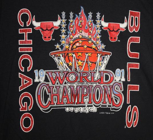 bulls 1991 championship shirt