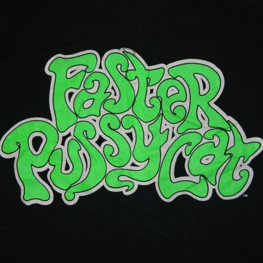 Vintage Faster Pussycat 80s Glow In The Dark T Shirt Tour Xl