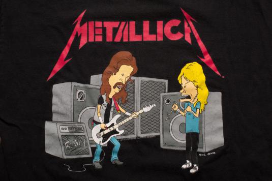 Vintage 90s Beavis & Butthead Metallica T-Shirt MTV Networks