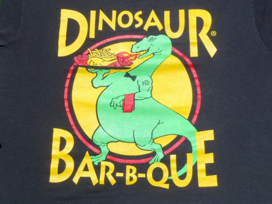 Vintage 1990s Dinosaur Bar-B-Que Black Long Sleeve T-Shirt S