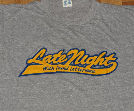 late night with david letterman t shirt