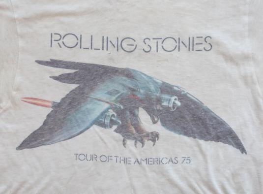 Vintage Rolling Stones Shirt Tour Of The Americas 1975 S 7928