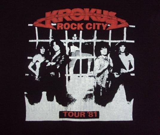 VINTAGE 1981 KROKUS TOUR T-SHIRT & PROGRAMME PLUS SIGNATURE