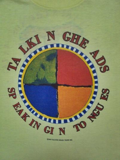 talking heads t shirt vintage