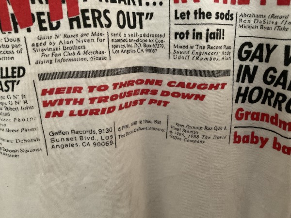 Guns n’ Roses Lies tour shirt. I can’t find another online