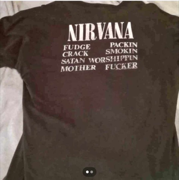 Legit check on two Nirvana shirts.