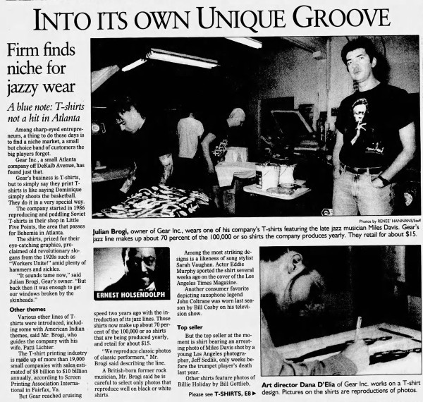 Gear Inc Atlanta Journal 1992 Article