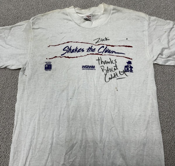 Shakes the clown movie Bobcat Goldthwait Autograph tee