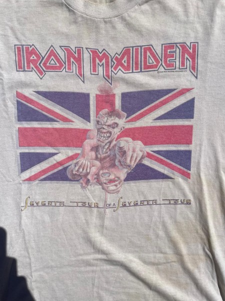 Vintage Iron Maiden Seventh tour of a Seventh tour 1980s t shirt