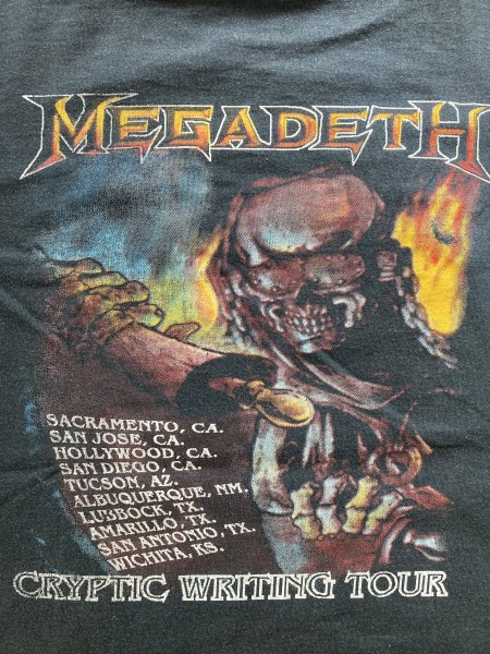 Megadeth Cryptic Writings Tour black long-sleeve tee