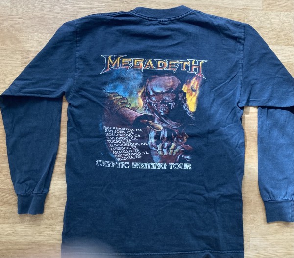 Megadeth Cryptic Writings Tour black long-sleeve tee