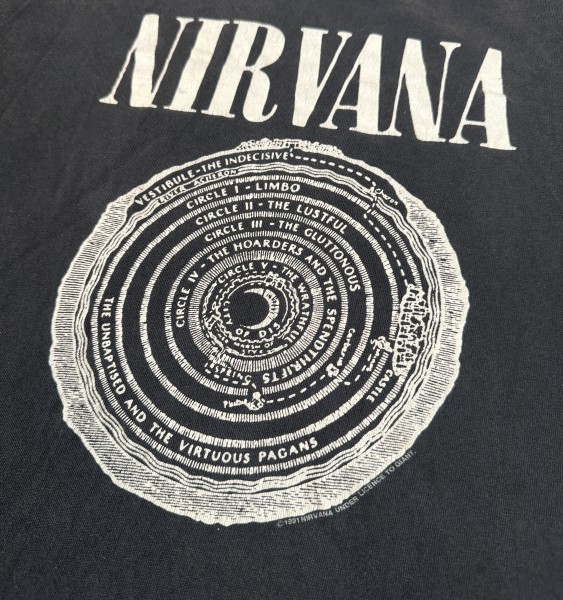 Vintage 1991 Nirvana "Vestibule" T-shirt: Top Heavy tag