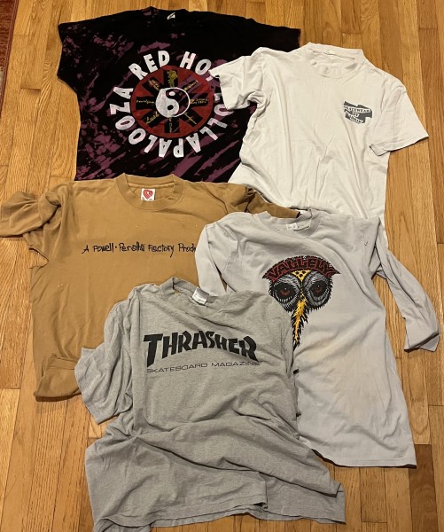 RCHP Lollapalooza T-shirt, & 80s/90s skate tees