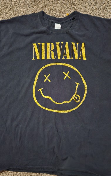 Nirvana Smiley face tee with a misprint