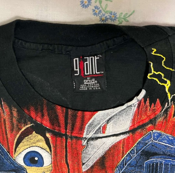 1992 AC/DC AOP t shirt Giant by Anvil XL