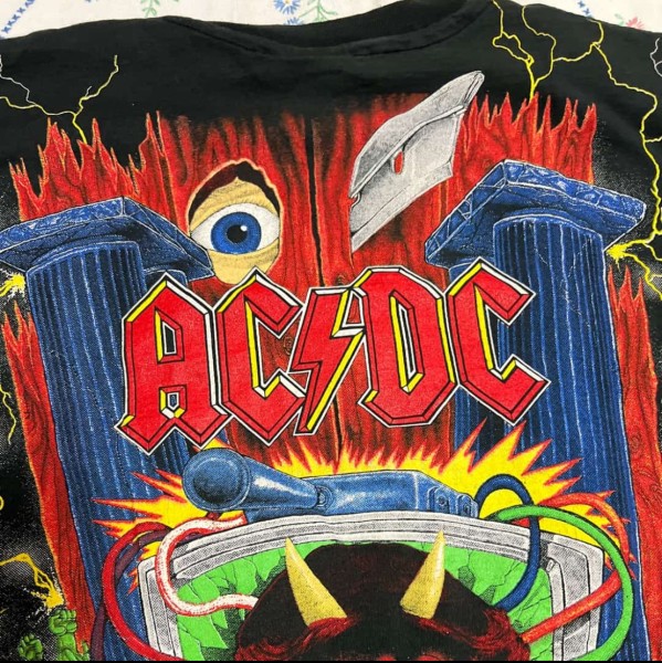 1992 AC/DC AOP t shirt Giant by Anvil XL