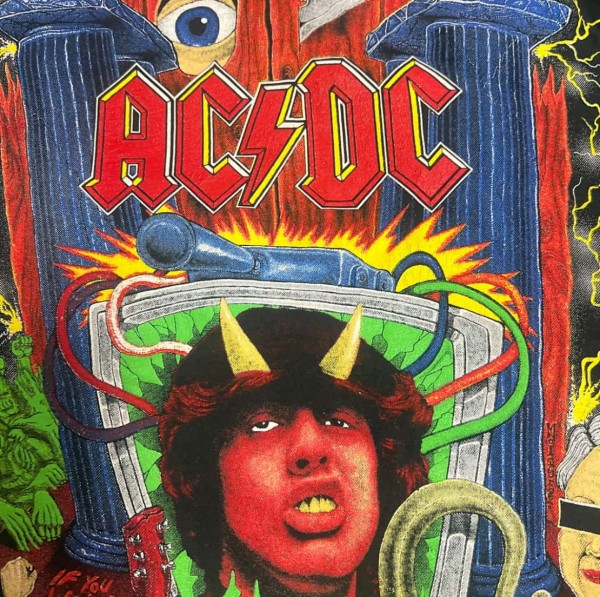 1992 AC/DC AOP t shirt Giant by Anvil XL