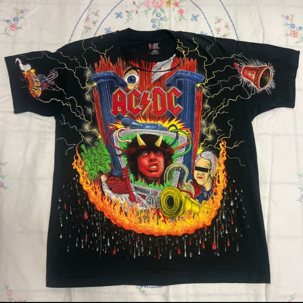 1992 AC/DC AOP t shirt Giant by Anvil XL