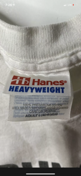 What year is this Hanes tag ? - Vintage T-Shirt Forum & Community