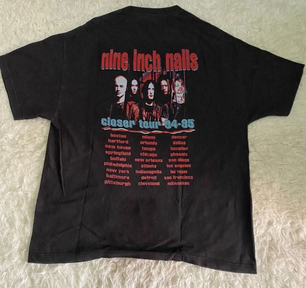 Nine inch nails closer tour 94/95 cygnus tag