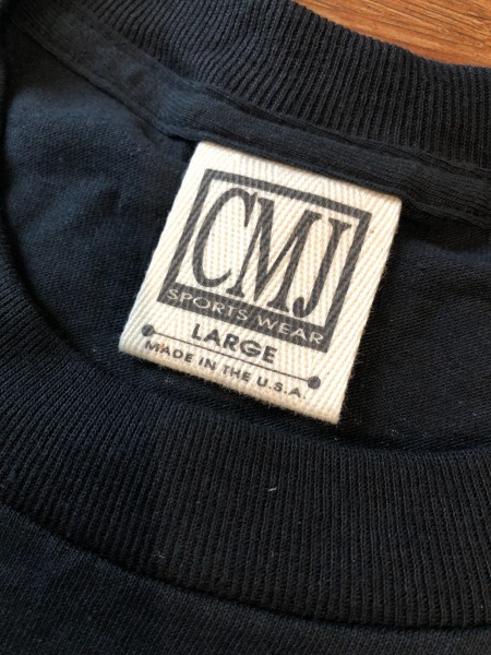 CMJ t-shirt tag