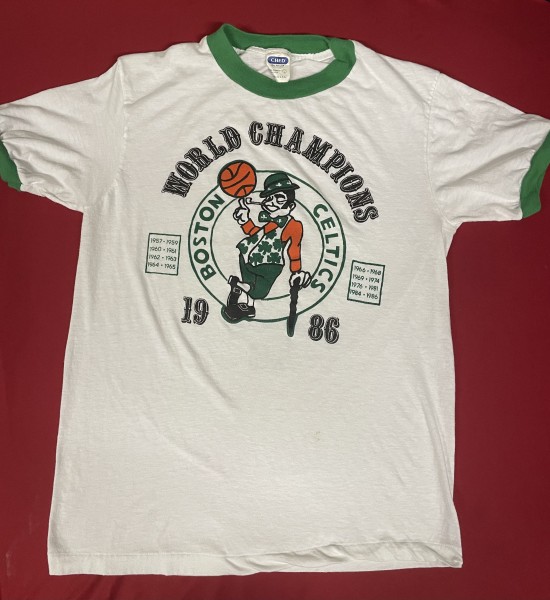 1986 Boston Celtics shirt World Champions Larry Bird