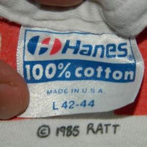 hanes 100% cotton weird looking tag