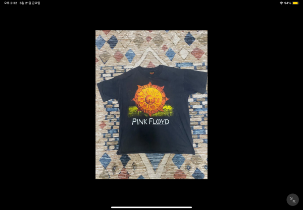 Vintage pink floyd sun dial t shirt legt checks