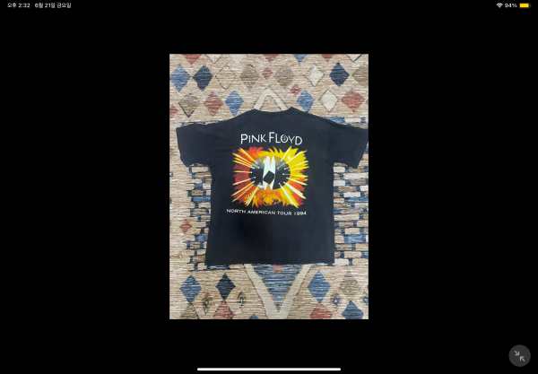 Vintage pink floyd sun dial t shirt legt checks