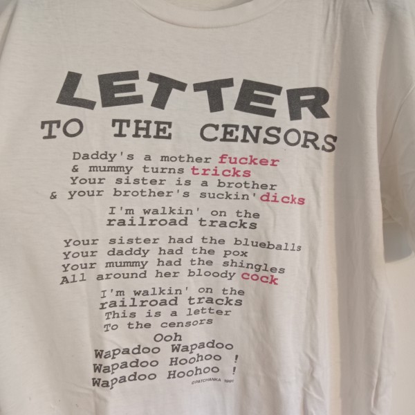 Appraisal for Mano Negra T-Shirt Letter to the Censors