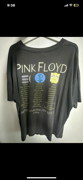 vintage pink floyd division bell t shirt