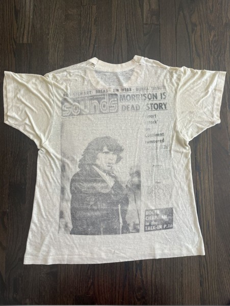 80s Jim Morrison Is Dead Story News Print T-Shirt