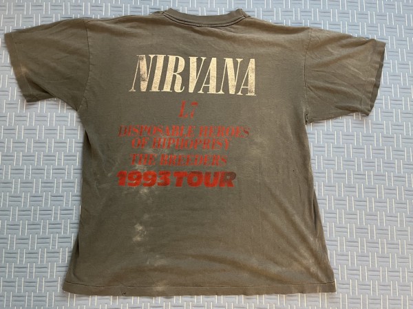 Nirvana tee from the 1993 cow palace charity show