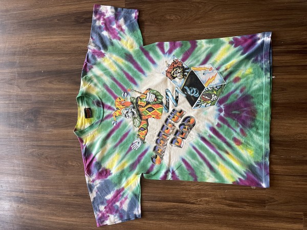 1993 tie dye grateful dead jack in the box t-shirt