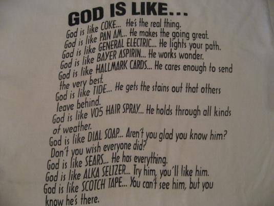 God Advertising Slogan Tee