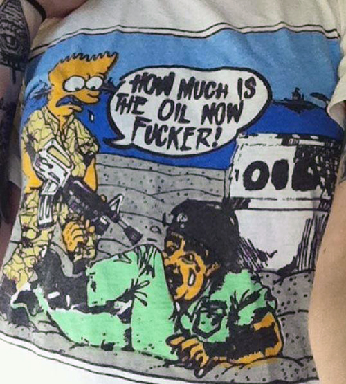 Bootleg Bart Saddam Oil Tee