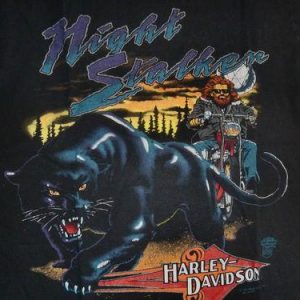 Harley Davidson - 1991 Night Stalker Vintage T-Shirt