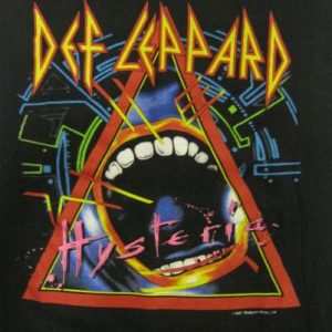 Def Leppard Vintage 1987 Concert T-Shirt ~ Hysteria Tour