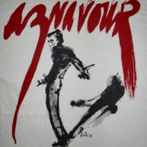 VINTAGE 80'S AZNAVOUR FRENCH JAZZ LEGEND T-SHIRT