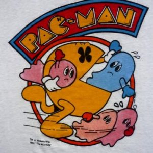 VINTAGE PAC-MAN 1981 RINGER T-SHIRT