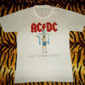 VINTAGE 1984 AC/DC EUROPE TOUR FLICK OF THE SWITCH T-SHIRT