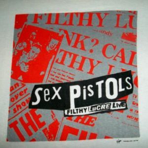 VINTAGE SEX PISTOLS FILTHY LUCRE LIVE PROMO TOUR T-SHIRT