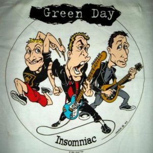 VINTAGE GREEN DAY 1995 INSOMNIAC PROMO TOUR CONCERT T-SHIRT