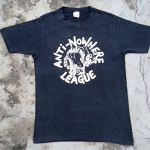 VINTAGE ANTI NOWHERE LEAGUE 1980 PROMO TOUR PUNK T-SHIRT