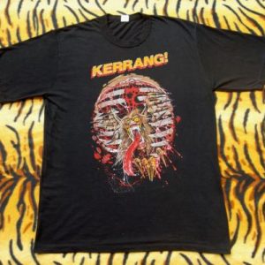 VINTAGE 1980s KERRANG! METAL MAGAZINE T-SHIRT