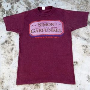 VINTAGE SIMON & GARFUNKEL 1982 WORLD TOUR T-SHIRT