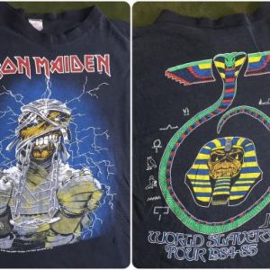 Vintage 1984-85 Iron Maiden World Slavery Tour Thin T-Shirt