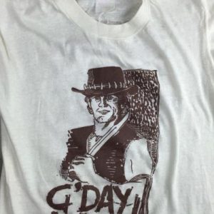 Vintage 80s Crocodile Dundee G'Day Mate Australia T-Shirt S