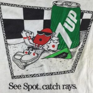 Vintage 1988 7Up See Spot Catch Rays Soda T-Shirt