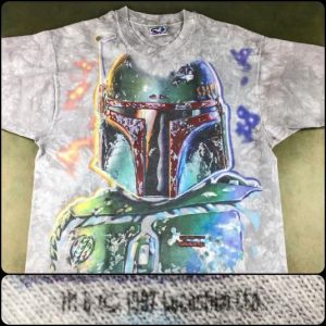 Vintage 1997 Star Wars Boba Fett Tie Dye All-Over T-Shirt